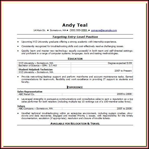 Resume Template For Microsoft Word 2007 Download Resume Template For Microsoft Word 2007 Download
