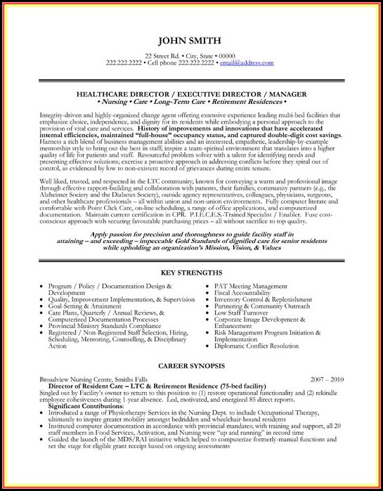 Resume Templates For Nursing Management Resume Templates For Nursing Management