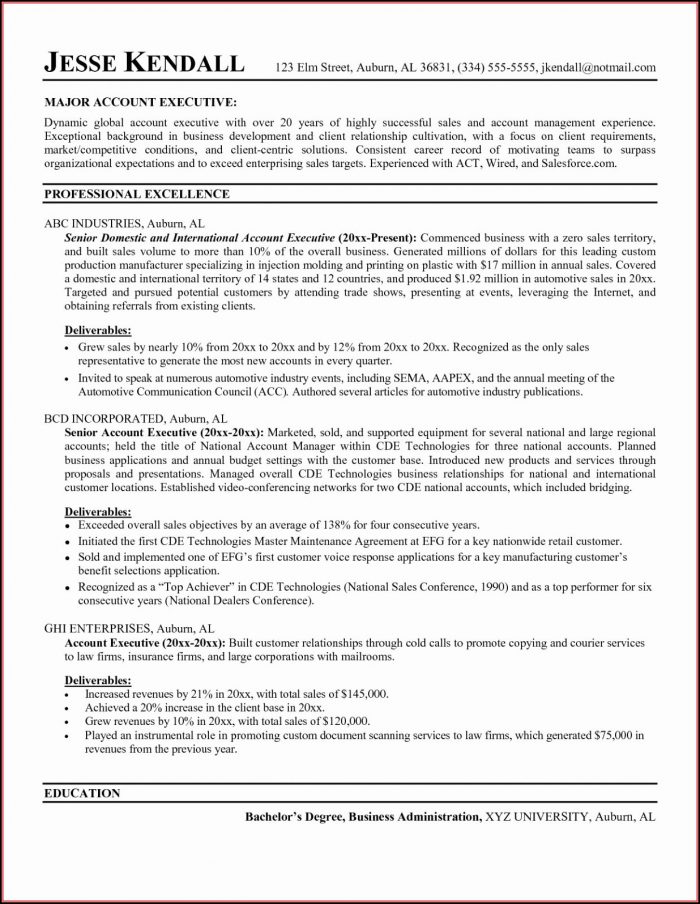 Resumes For Sales Executives Resumes For Sales Executives