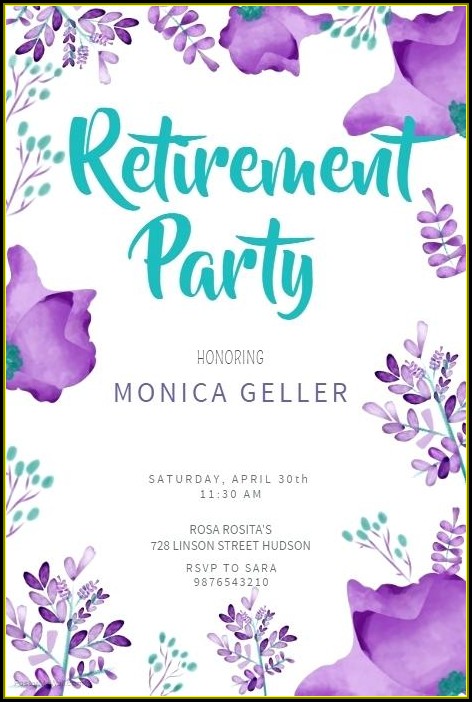 Retirement Party Poster Template Free Retirement Party Poster Template Free