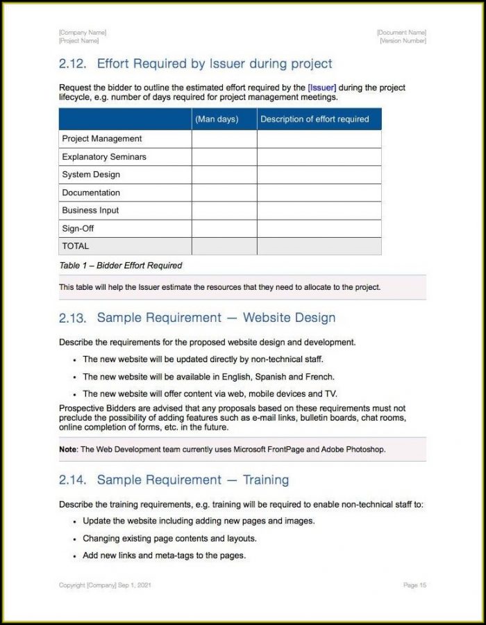 Rfp For Printing Services Template Rfp For Printing Services Template