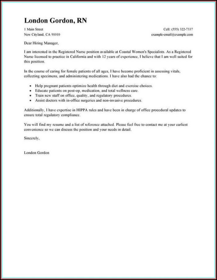 Sample Nursing Resumes And Cover Letters Sample Nursing Resumes And Cover Letters