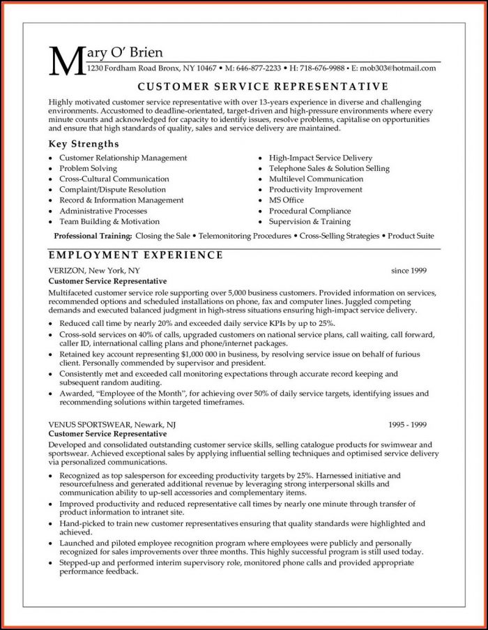 Sample Of Resume For Customer Service Officer Sample Of Resume For Customer Service Officer