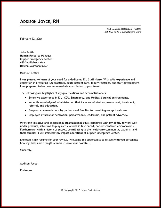 Sample Resume And Cover Letter Sample Resume And Cover Letter