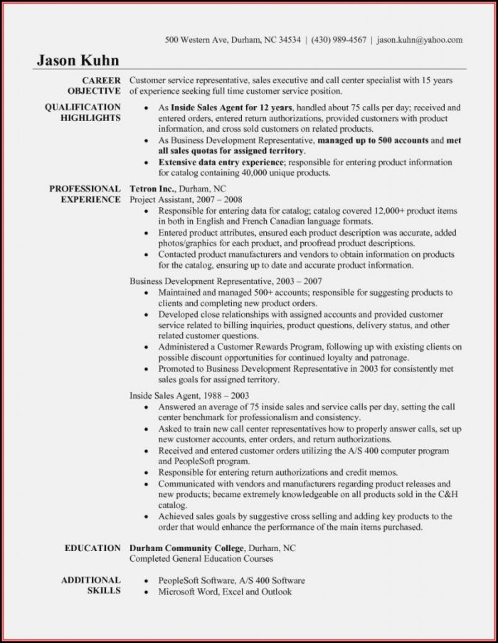 Sample Resume For Customer Service Executive Sample Resume For Customer Service Executive
