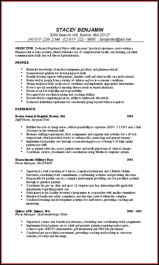 Sample Staff Nurse Resume Sample Staff Nurse Resume