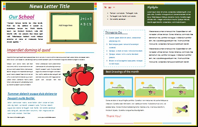 School Newsletter Templates Free Download School Newsletter Templates Free Download