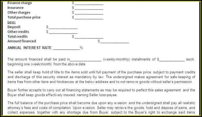 Seller Financing Business Contract Template Seller Financing Business Contract Template
