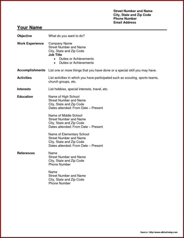 Simple Resume Pdf Format Free Download Simple Resume Pdf Format Free Download