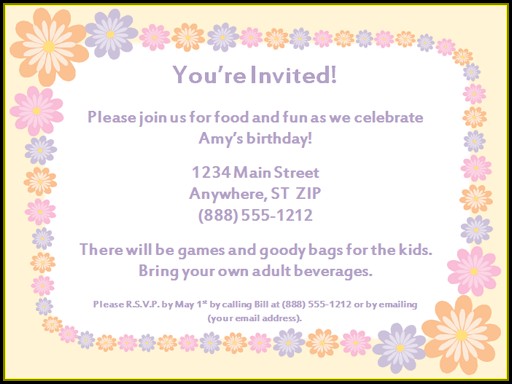 Tea Party Invitation Format Tea Party Invitation Format