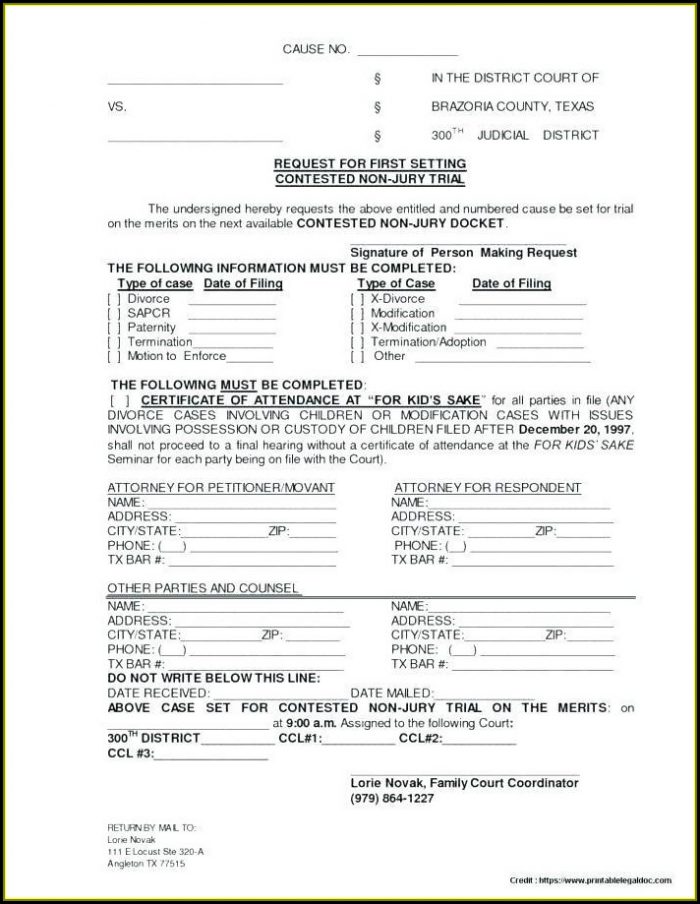 Texas Divorce Decree Example Texas Divorce Decree Example