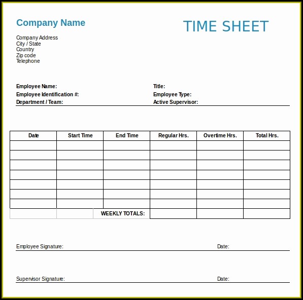 Timesheets Templates For Employees Timesheets Templates For Employees