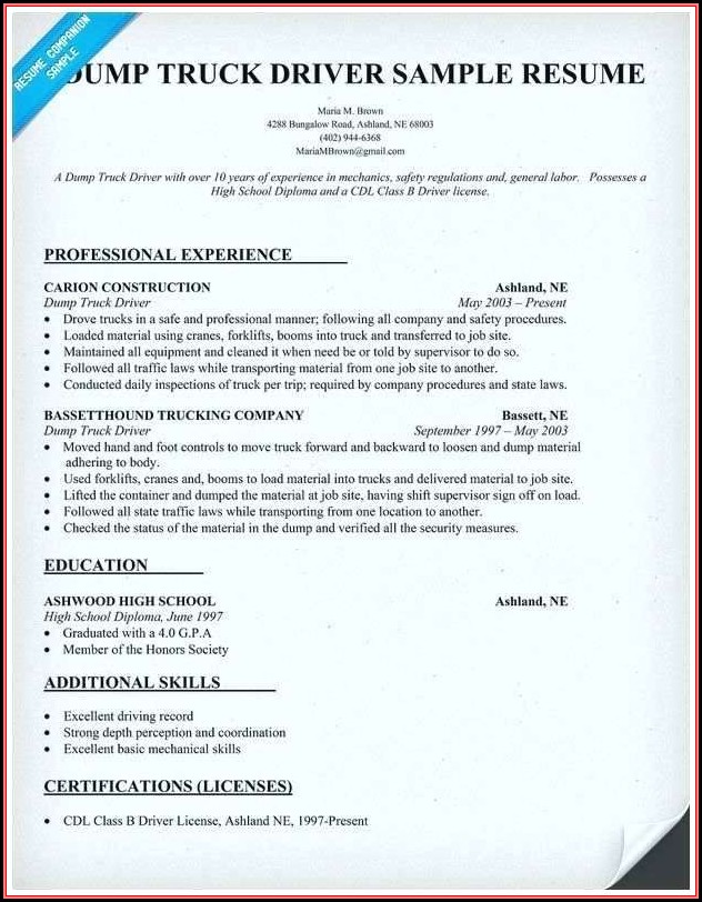 Truck Drivers Resume Objectives Truck Drivers Resume Objectives