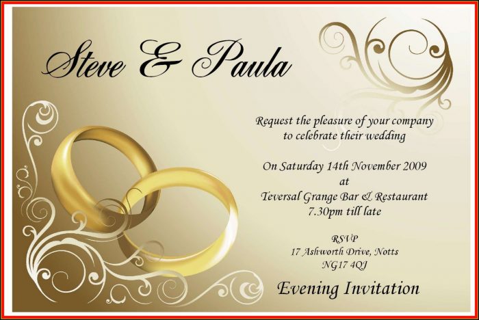 Wedding Card Invitation Template Online Wedding Card Invitation Template Online