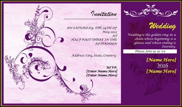 Wedding Card Invitation Templates Wedding Card Invitation Templates