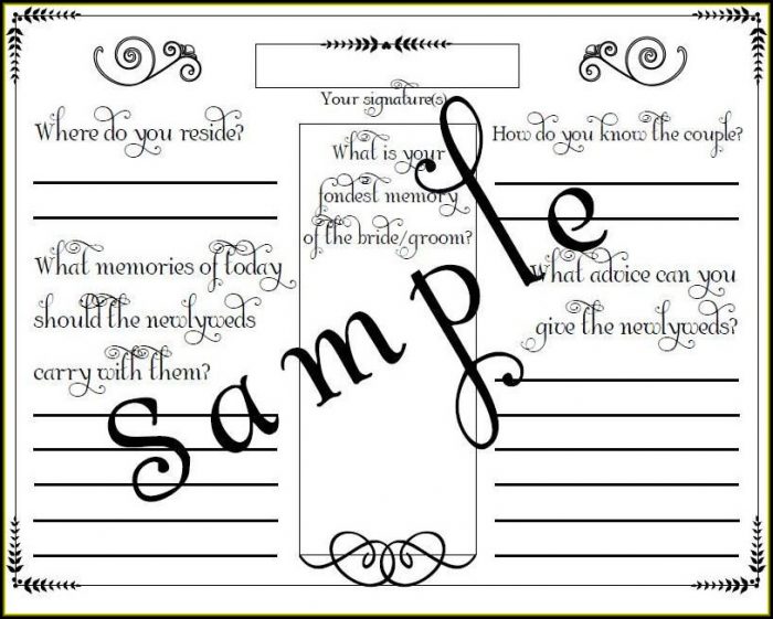 Wedding Guest Book Page Template Wedding Guest Book Page Template