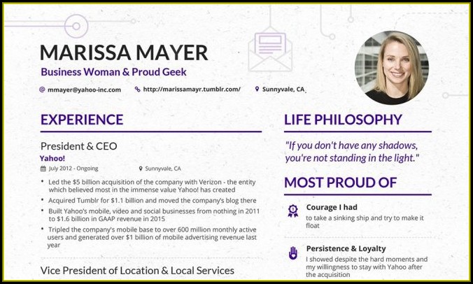 Yahoo Ceo Resume Template Yahoo Ceo Resume Template