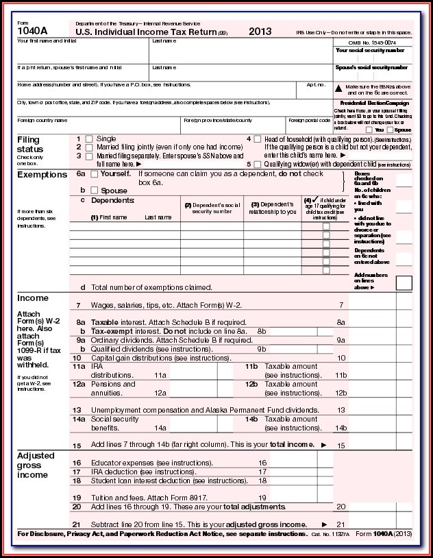 2013 Form 1040a Instructions 2013 Form 1040a Instructions