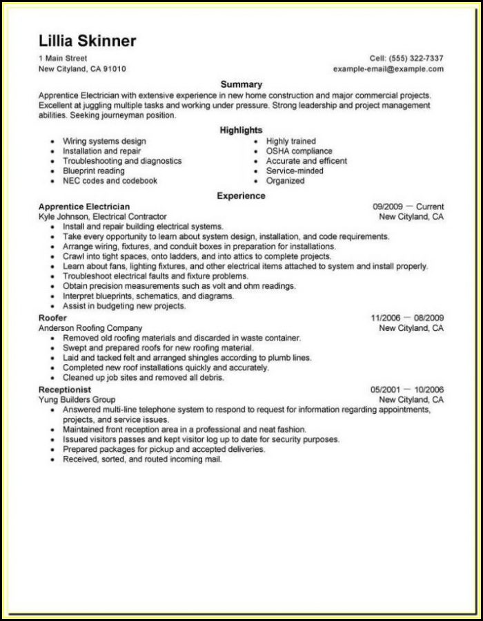 Aviation Electrician Resume Templates Aviation Electrician Resume Templates