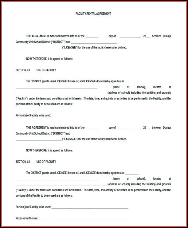 Blank Rental Agreement Form Florida Blank Rental Agreement Form Florida