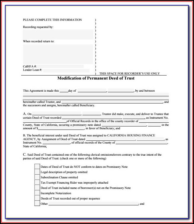 California Note And Deed Of Trust Forms California Note And Deed Of Trust Forms