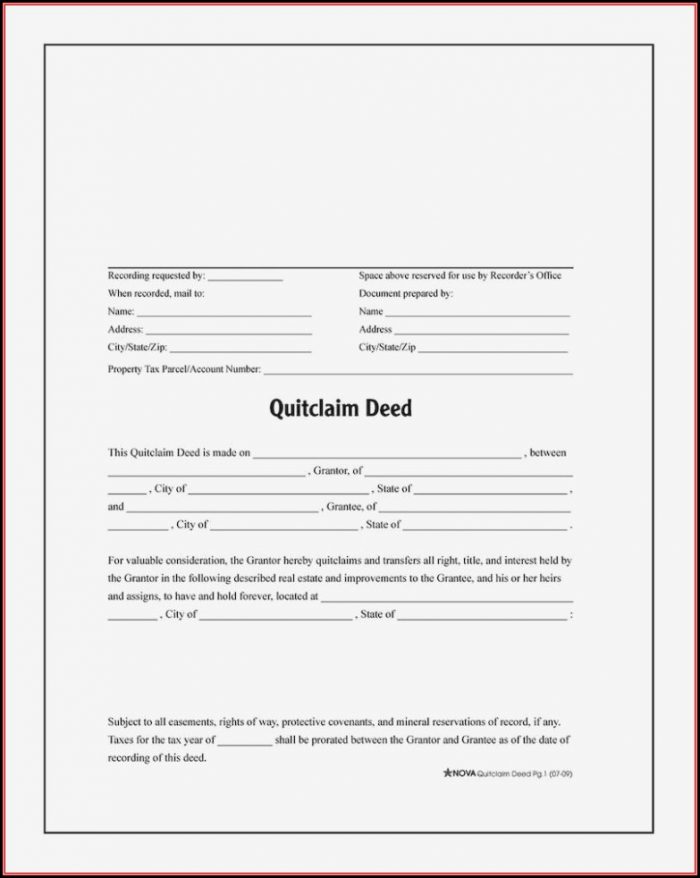 California Quit Claim Deed Form Instructions California Quit Claim Deed Form Instructions