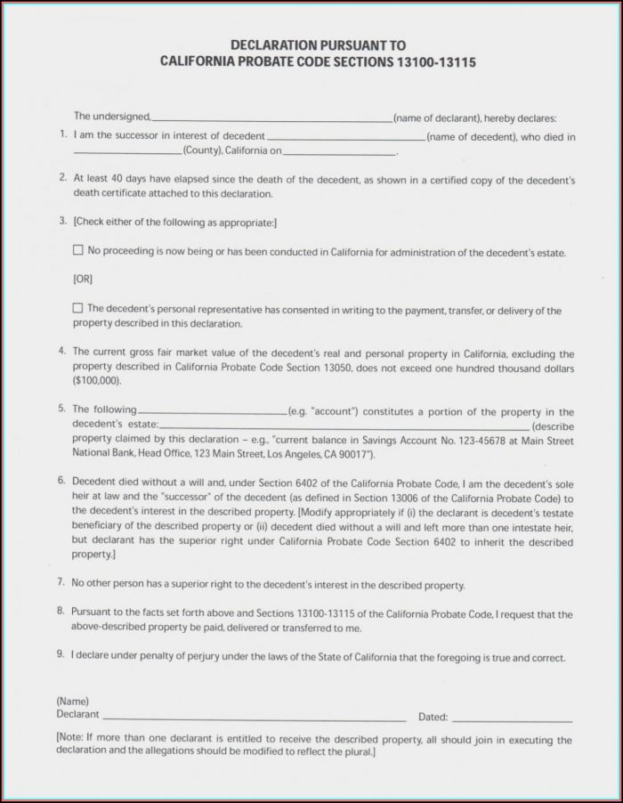 California Small Estate Affidavit Form 13101 California Small Estate Affidavit Form 13101