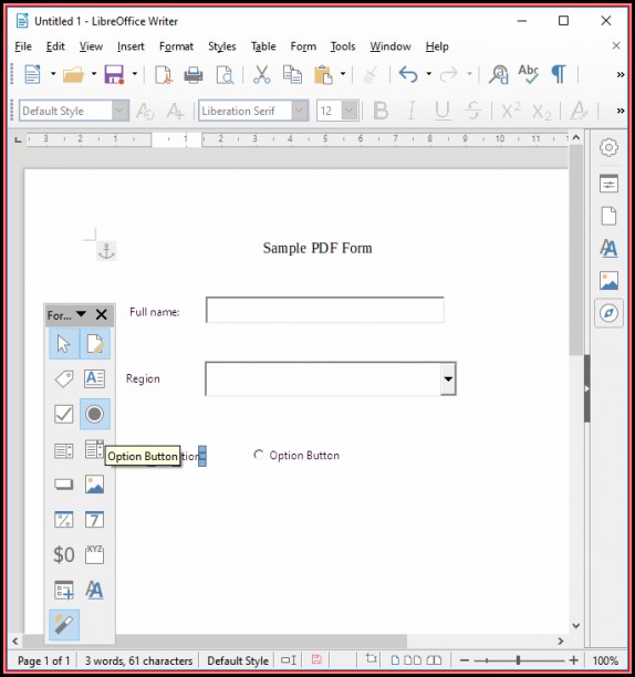 Create Fillable Pdf Form Libreoffice Create Fillable Pdf Form Libreoffice