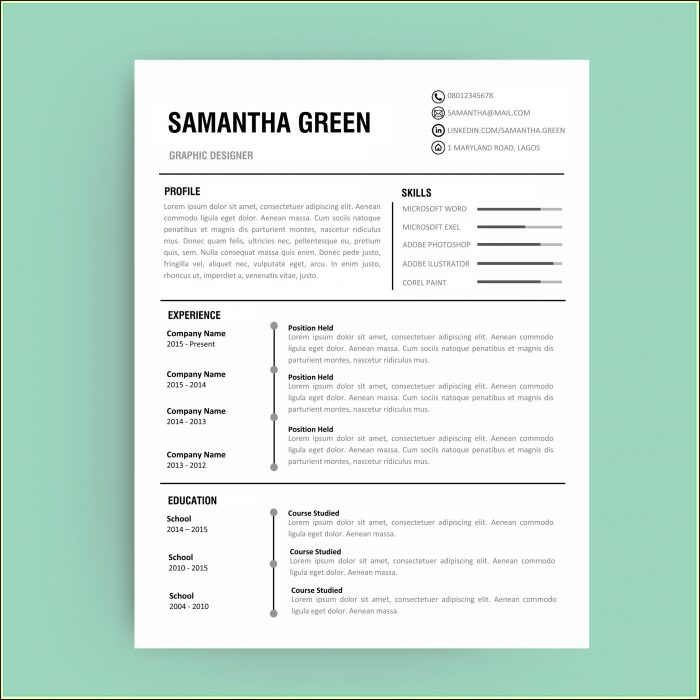 Curriculum Vitae Template Editable Curriculum Vitae Template Editable
