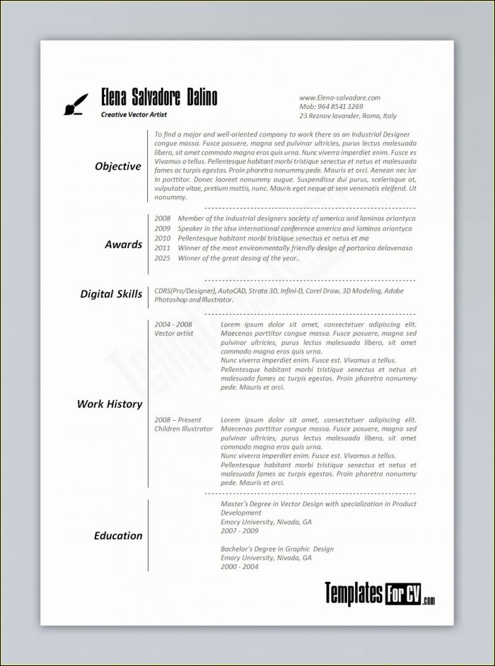 Cv Template Editable Online Cv Template Editable Online