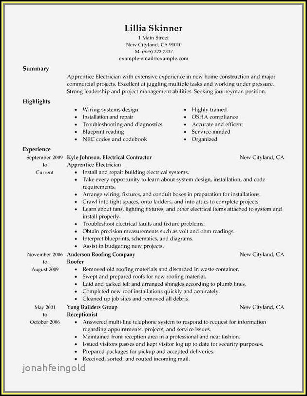 Electrician Resume Templates Electrician Resume Templates