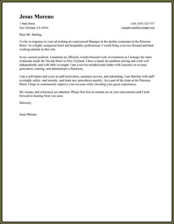 Examples Of Good Resumes And Cover Letters Examples Of Good Resumes And Cover Letters
