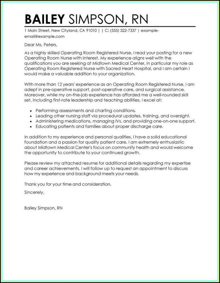 Examples Of Nursing Resumes And Cover Letters Examples Of Nursing Resumes And Cover Letters