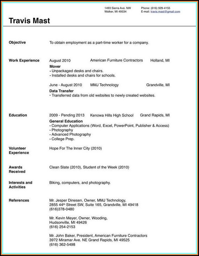 Free Job Resume Templates For Microsoft Word Free Job Resume Templates For Microsoft Word