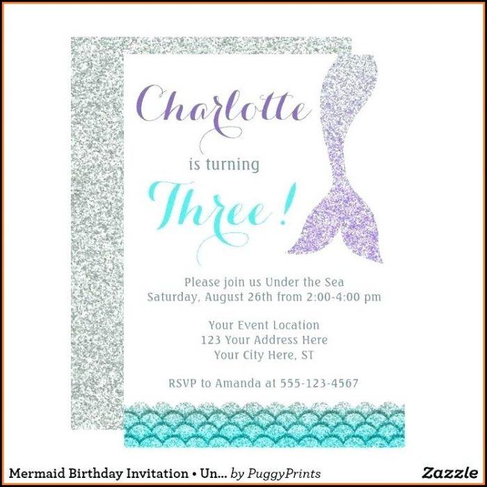 Free Mermaid Birthday Invitation Templates Free Mermaid Birthday Invitation Templates