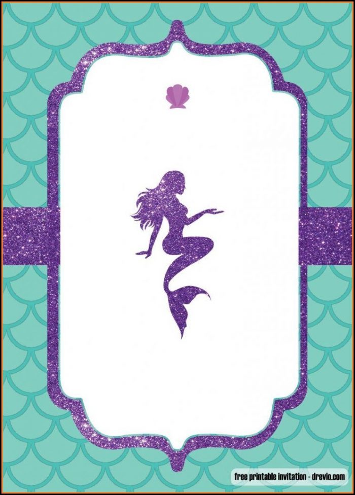 Free Mermaid Invitation Template Free Mermaid Invitation Template