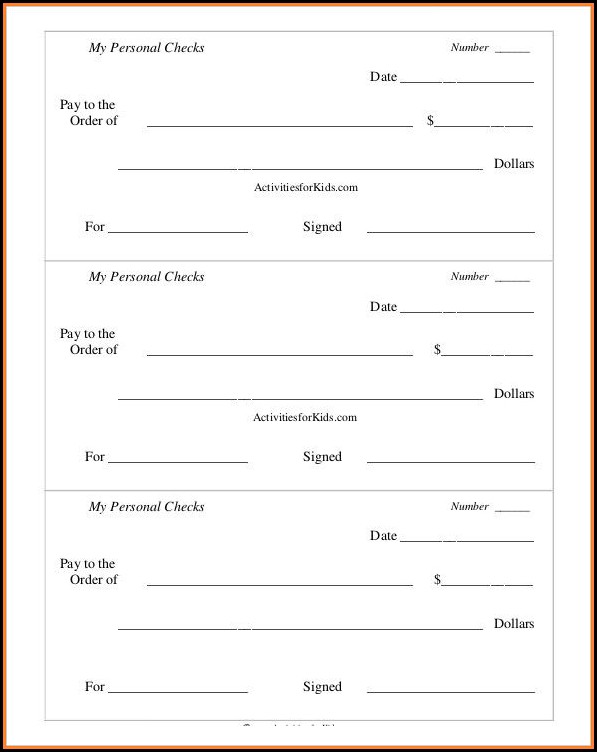 Free Printable Checks Template Free Printable Checks Template