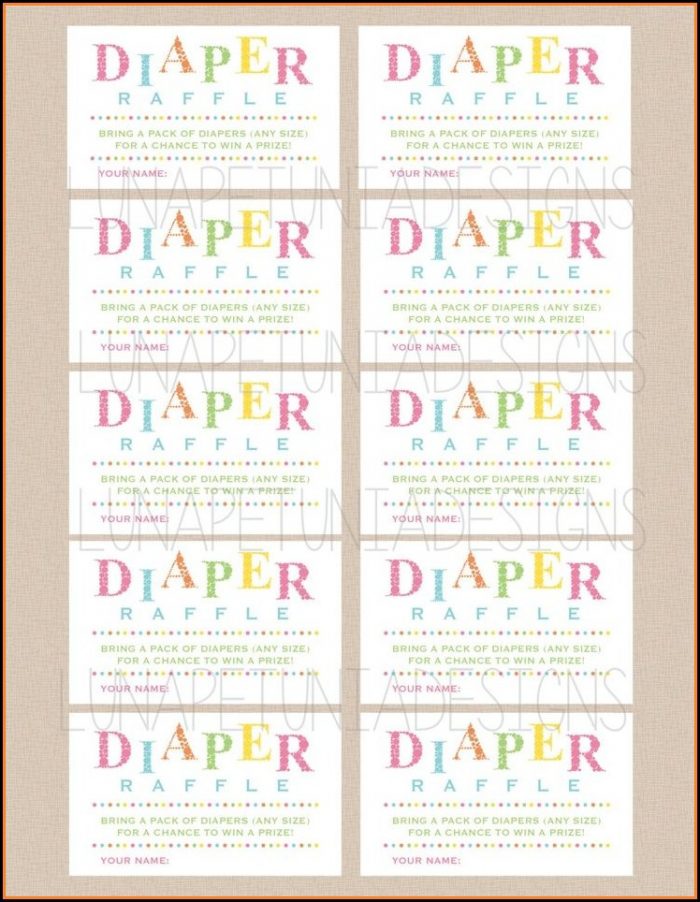 Free Printable Diaper Raffle Ticket Template Free Printable Diaper Raffle Ticket Template