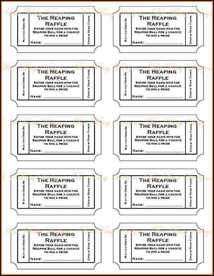 Free Printable Numbered Raffle Ticket Template Free Printable Numbered Raffle Ticket Template
