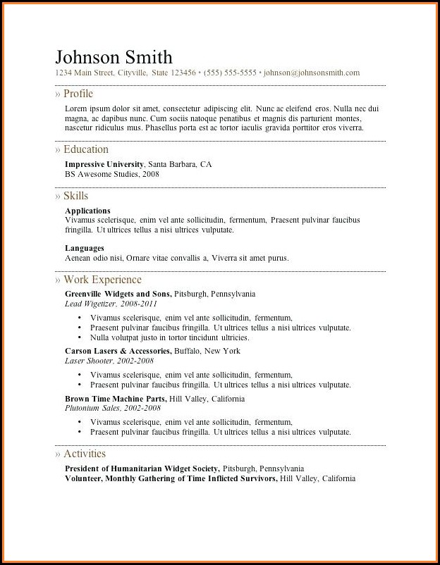 Free Resume Templates For Any Job Free Resume Templates For Any Job