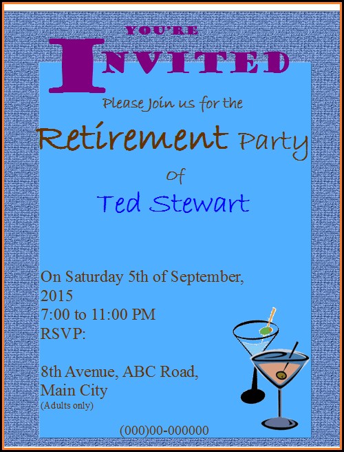 Free Retirement Flyer Template Publisher Free Retirement Flyer Template Publisher