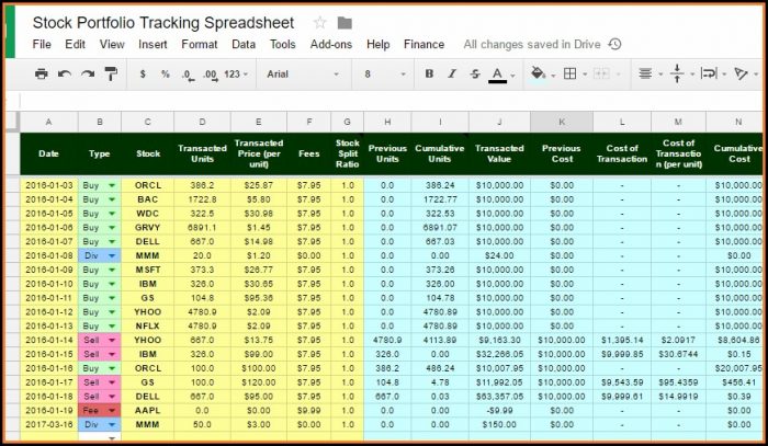 Free Stock Portfolio Excel Template Free Stock Portfolio Excel Template
