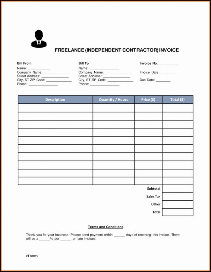 Freelance Hourly Invoice Template Freelance Hourly Invoice Template