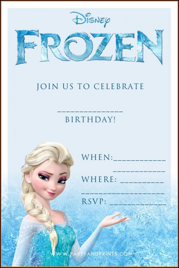 Frozen Birthday Invitation Template Frozen Birthday Invitation Template
