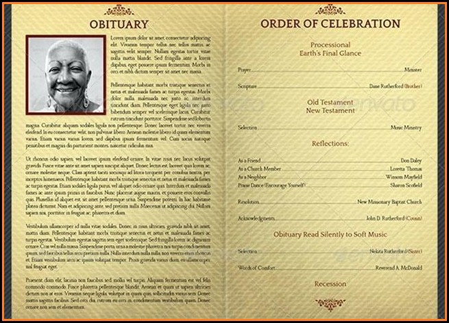 Funeral Home Program Template Funeral Home Program Template