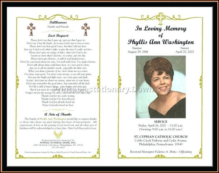Funeral Program Template Free Download Mac Funeral Program Template Free Download Mac