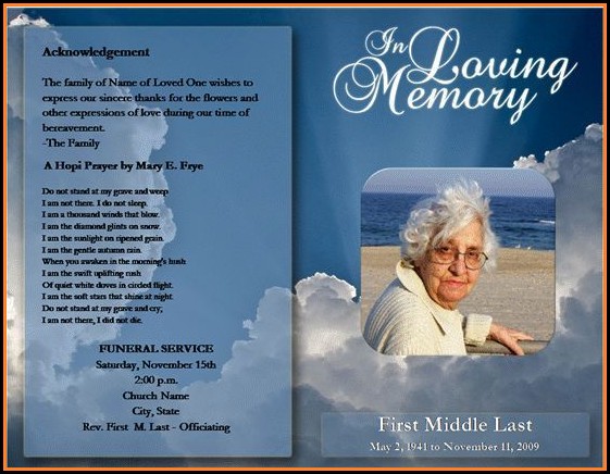 Funeral Program Template Microsoft Word Free Funeral Program Template Microsoft Word Free