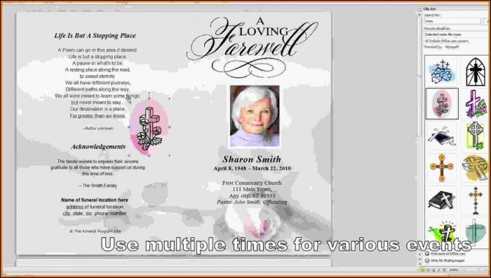 Funeral Service Program Template Uk Funeral Service Program Template Uk