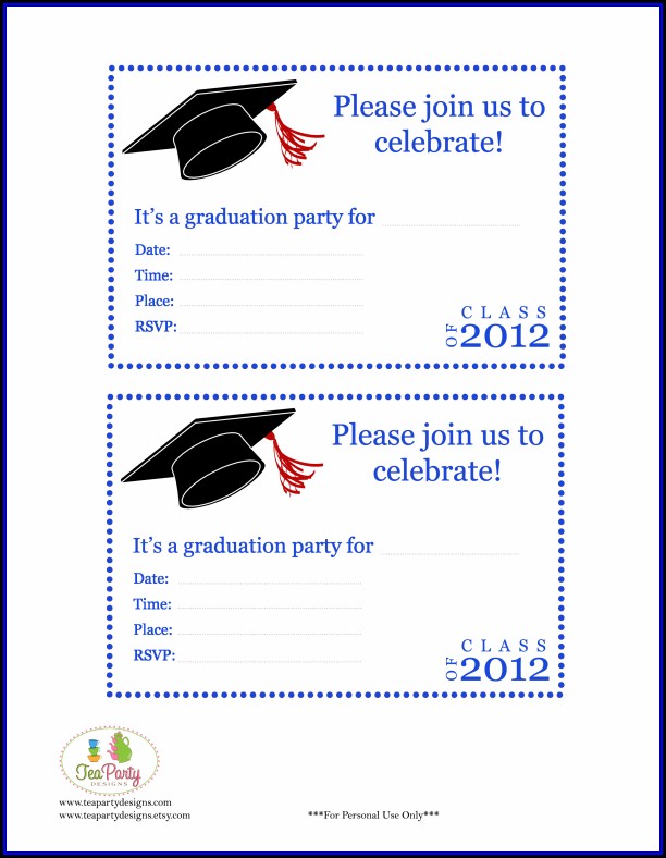 Graduation Party Invitation Template Free Graduation Party Invitation Template Free