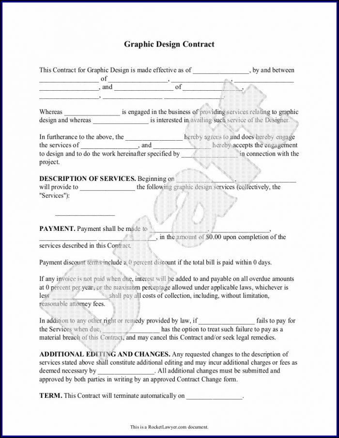 Graphic Design Contract Form Graphic Design Contract Form